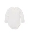 Janie And Jack Boys' Peter Pan Collar Bodysuit - Baby In White