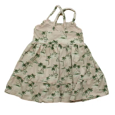 Janie And Jack Kids' Boys Pink Green Palm Trees Dress