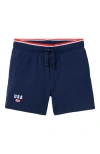 Janie And Jack Boys Pique Pull On Short In Blue