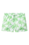 Janie And Jack Boys Printed Swim Shorts In Green