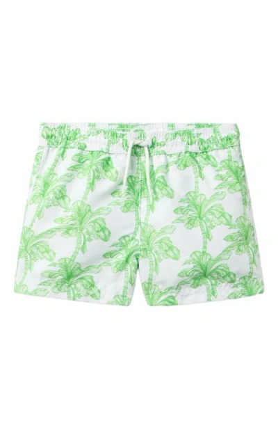 Janie And Jack Babies'  Boys Printed Swim Shorts In Green