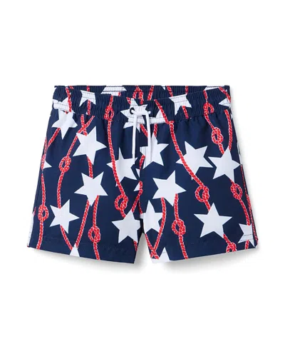 Janie And Jack Boys' Printed Swim Trunk - Baby, Little Kid, Big Kid In Multi