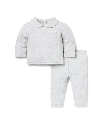 Janie And Jack Boys' Quilted Matching Set - Baby In Gray