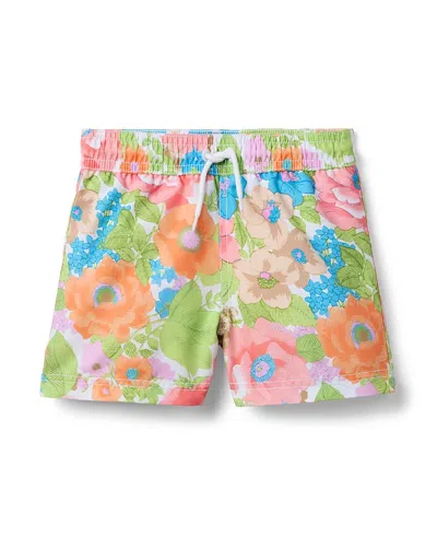JANIE AND JACK JANIE AND JACK BOYS' RECYCLED FLORAL SWIM TRUNK - LITTLE KID, BIG KID