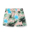 Janie And Jack Recycled Palm Swim Trunk