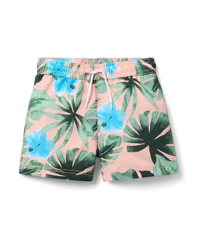 JANIE AND JACK JANIE AND JACK BOYS' RECYCLED PALM SWIM TRUNK - BABY, LITTLE KID, BIG KID