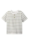 Janie And Jack Boys Stripe Henley Tee In White