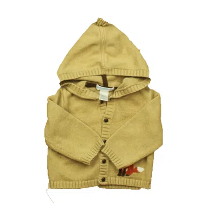 Janie And Jack Kids' Boys Tan Cardigan In Yellow