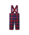 Janie And Jack Boys' Tartan Suspender Pant - Baby In Red