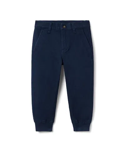 Janie And Jack Boys' The Button Twill Jogger - Baby, Little Kid, Big Kid In Blue