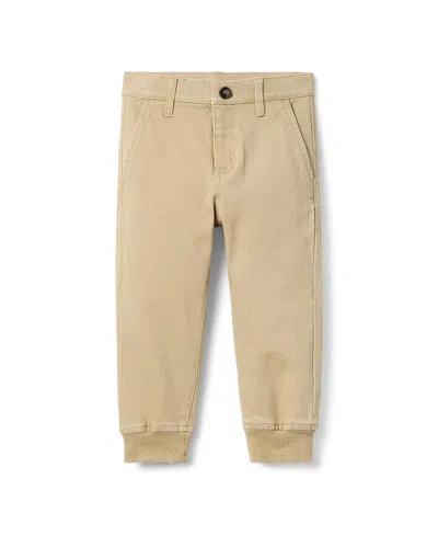 Janie And Jack Boys' The Button Twill Jogger - Baby, Little Kid, Big Kid In Brown