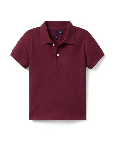 Janie And Jack Boys' The Classic Pique Polo - Baby, Little Kid, Big Kid In Burgundy