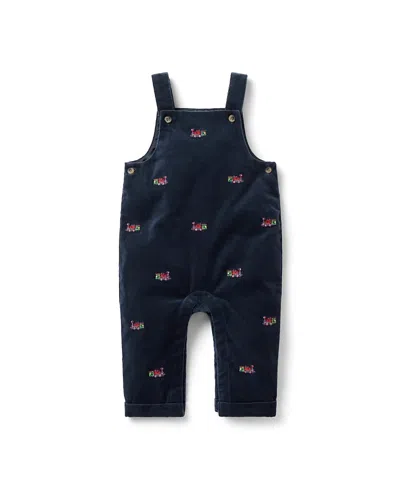 Janie And Jack Boys' The Holiday Train Overall - Baby In Blue
