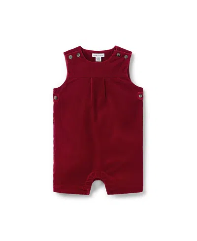 Janie And Jack Boys' The Holiday Velvet Romper - Baby In Red