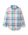 Janie And Jack The Plaid Shirt In Blue