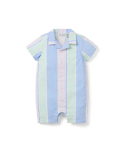 Janie And Jack Boys' The Striped Seersucker Romper - Baby In Multi