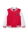 Janie And Jack The Varsity Bomber Jacket In Red