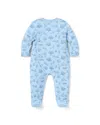 Janie And Jack Boys' Woodland Toile Wrap Footed One-piece - Baby In Blue