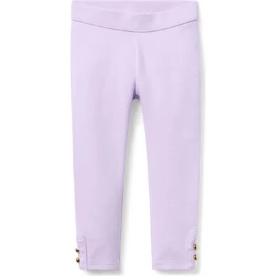Janie And Jack Babies'  Button Cuff Ponte Pant In Purple
