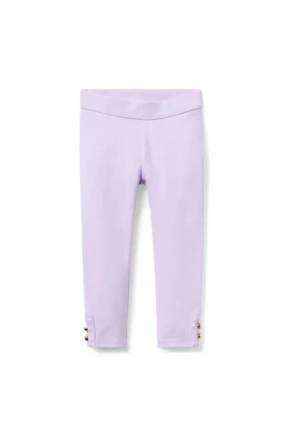 Janie And Jack Babies'  Button Cuff Ponte Pant In Purple