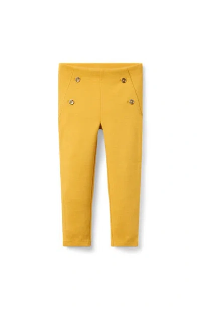 Janie And Jack Kids'  Button Ponte Pant In Yellow
