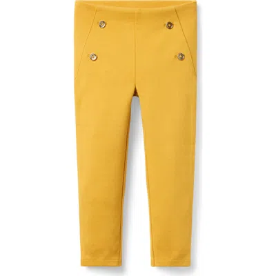 Janie And Jack Babies'  Button Ponte Pant In Yellow