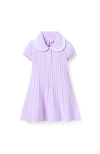 Janie And Jack Cable Knit Sweater Dress In Purple