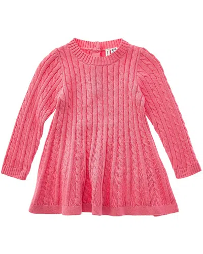 Janie And Jack Cable Knit Sweaterdress In Pink