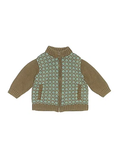 Pre-owned Janie And Jack Babies' Cardigan Sweater In Green