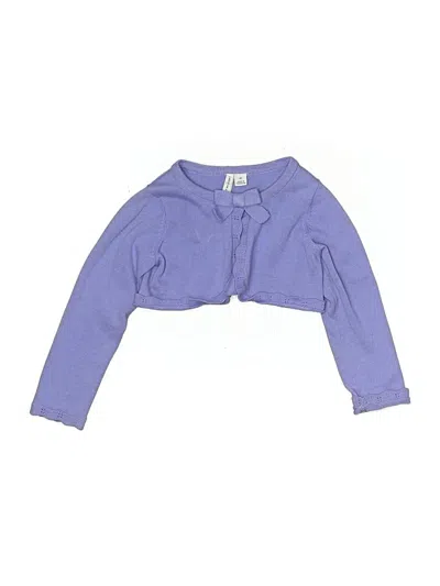 Pre-owned Janie And Jack Kids' Cardigan Sweater In Purple