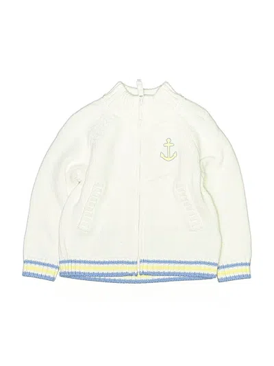 Pre-owned Janie And Jack Kids' Cardigan Sweater In White