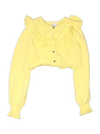 Pre-owned Janie And Jack Kids' Cardigan Sweater In Yellow