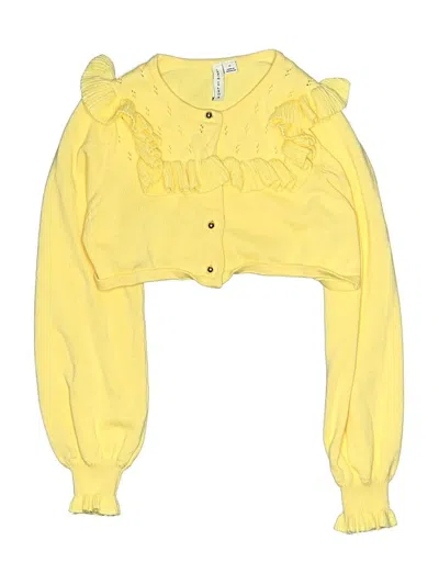 Pre-owned Janie And Jack Kids' Cardigan Sweater In Yellow