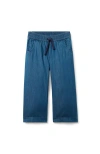 Janie And Jack Chambray Wide Leg Pull-on Pant In Blue