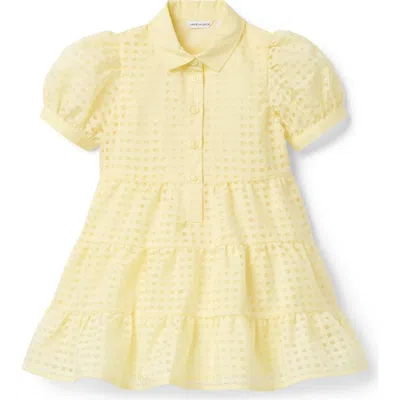 Janie And Jack Kids'  Checked Organza Dress In Yellow