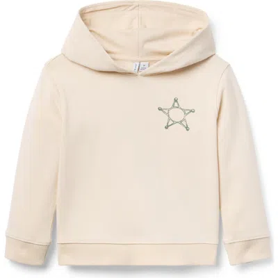 Janie And Jack Babies'  Cowboy Hooded Sweatshirt In White