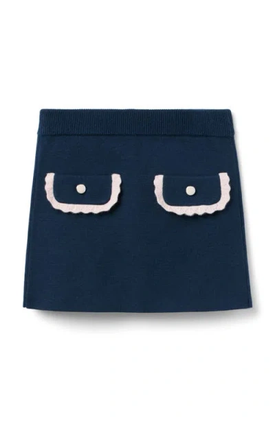 Janie And Jack Babies'  Crochet Trim Sweater Skirt In Blue