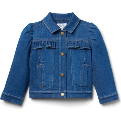 JANIE AND JACK JANIE AND JACK DENIM PUFF SLEEVE JACKET IN MEDIUM WASH