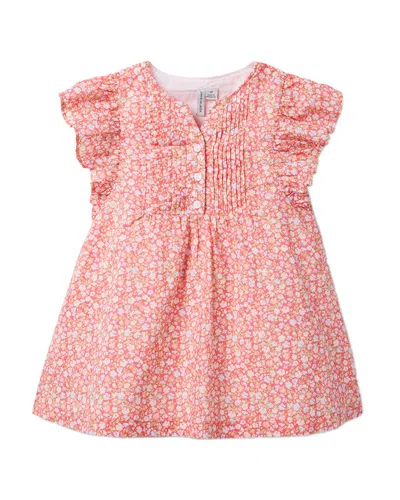 Janie And Jack Kids' Ditsy Floral Pintuck Dress In Multi