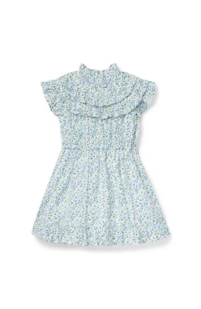 Janie And Jack Babies'  Ditsy Floral Ruffle Dress In Green