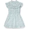 Janie And Jack Ditsy Floral Ruffle Dress In Green