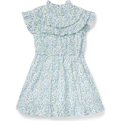 Janie And Jack Babies'  Ditsy Floral Ruffle Dress In Green