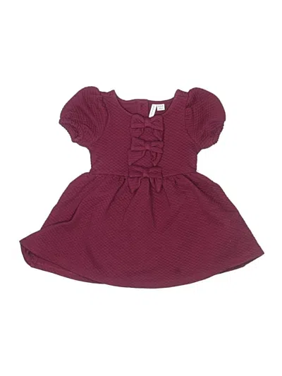 Pre-owned Janie And Jack Kids' Dress In Burgundy