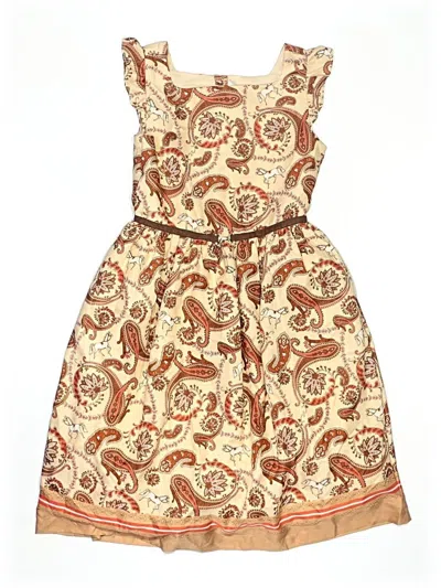 Pre-owned Janie And Jack Kids' Dress In Tan