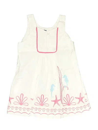 Pre-owned Janie And Jack Kids' Dress In White