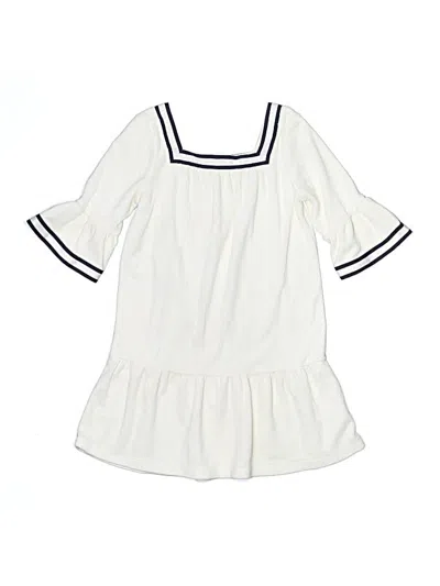 Pre-owned Janie And Jack Kids' Dress In White