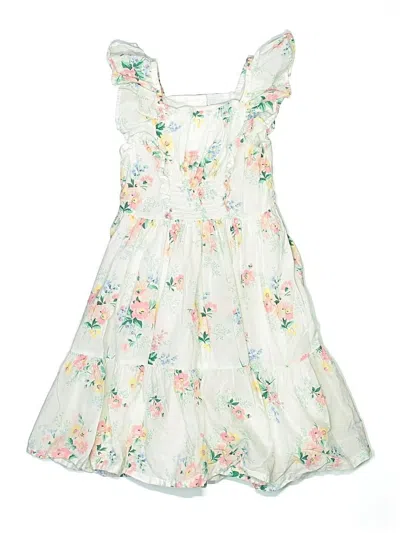 Pre-owned Janie And Jack Kids' Dress In White