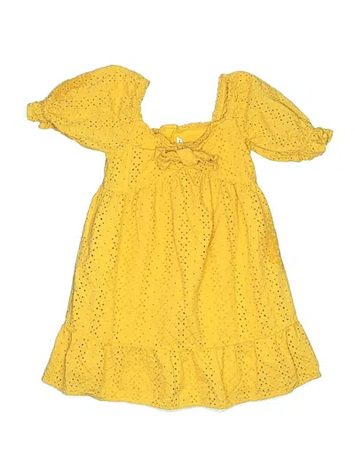 Pre-owned Janie And Jack Kids' Dress In Yellow