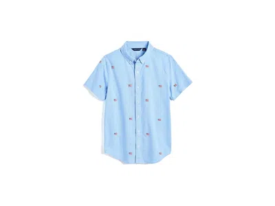 Janie And Jack Embroidered Flag Shirt (infant/toddler/little Kid/big Kid) Boy's Clothing Blue: 2 Toddler