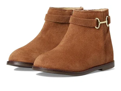 Janie And Jack Faux Suede Bootie (toddler/little Kid/big Kid) Girl's Shoes 2 : 11 Little Kid M, Synthetic In Brown